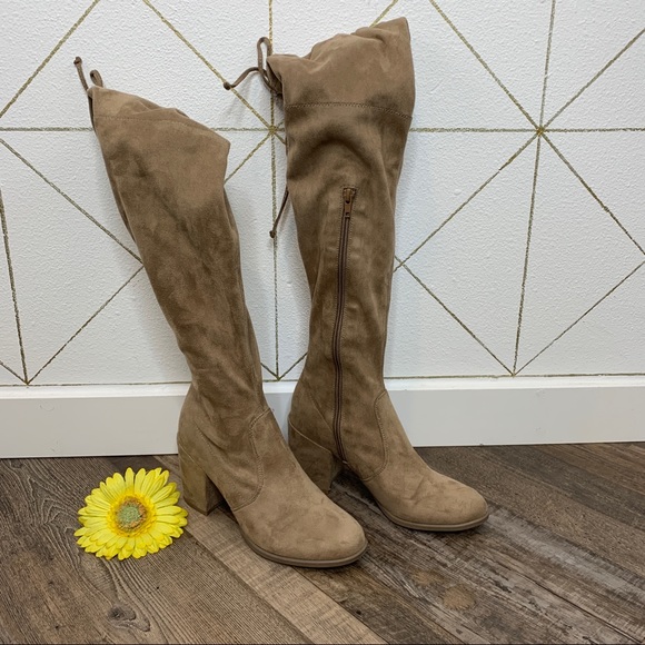 ANA Tan Knee High Boots Slouchy Size 7